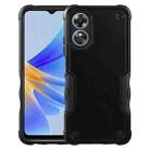 For OPPO A17 Non-slip Shockproof Armor Phone Case(Black) - 1