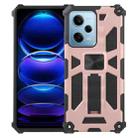 For Xiaomi Redmi Note 12 Pro 5G Shockproof TPU + PC Magnetic Phone Case with Holder(Rose Gold) - 1