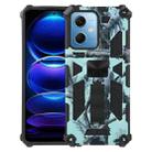 For Xiaomi Redmi Note 12 Camouflage Armor Kickstand TPU + PC Magnetic Phone Case(Mint Green) - 1