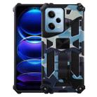 For Xiaomi Redmi Note 12 Pro 5G Camouflage Armor Kickstand TPU + PC Magnetic Phone Case(Light Blue) - 1