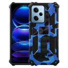For Xiaomi Redmi Note 12 Pro 5G Camouflage Armor Kickstand TPU + PC Magnetic Phone Case(Dark Blue) - 1