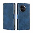 For OnePlus Ace 2/11R Skin Feel Crocodile Magnetic Clasp Leather Phone Case(Blue) - 1