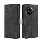 For OnePlus Ace 2/11R Skin Feel Crocodile Magnetic Clasp Leather Phone Case(Black) - 1
