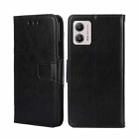 For Motorola Moto G53 5G/G13 4G/G23 4G Crystal Texture Leather Phone Case(Black) - 1