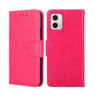 For Motorola Moto G73 5G Crystal Texture Leather Phone Case(Rose Red) - 1