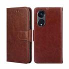 For OPPO Reno8 T 5G/A1 Pro 5G Crystal Texture Leather Phone Case(Brown) - 1