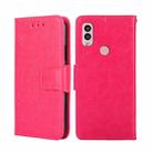 For Kyocera Android One S10 Crystal Texture Leather Phone Case(Rose Red) - 1