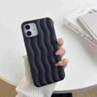 For iPhone 14 Pro Max Skin Feel 3D Water Wave Texture Phone Case(Black) - 1