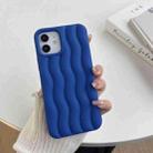 For iPhone 14 Skin Feel 3D Water Wave Texture Phone Case(Royal Blue) - 1