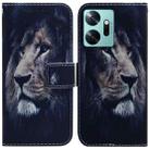 For Infinix Zero 20 / X6821 Coloured Drawing Flip Leather Phone Case(Lion) - 1