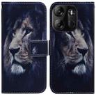 For Tecno Spark Go 2023 / Pop 7 Pro Coloured Drawing Flip Leather Phone Case(Lion) - 1