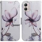 For Motorola Moto G13 / G23 / G53 Coloured Drawing Flip Leather Phone Case(Magnolia) - 1