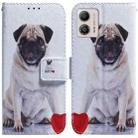 For Motorola Moto G13 / G23 / G53 Coloured Drawing Flip Leather Phone Case(Pug) - 1