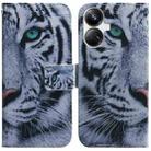 For Realme 10 Pro+ Coloured Drawing Flip Leather Phone Case(Tiger) - 1
