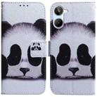 For Realme 10 4G Coloured Drawing Flip Leather Phone Case(Panda) - 1
