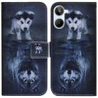 For Realme 10 4G Coloured Drawing Flip Leather Phone Case(Wolf and Dog) - 1