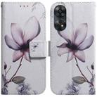 For OPPO Reno8 T 4G Coloured Drawing Flip Leather Phone Case(Magnolia) - 1
