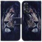 For OPPO Reno8 T 4G Coloured Drawing Flip Leather Phone Case(Lion) - 1