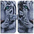 For OPPO Reno8 T 4G Coloured Drawing Flip Leather Phone Case(Tiger) - 1