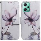 For Xiaomi Redmi Note 12 5G Coloured Drawing Flip Leather Phone Case(Magnolia) - 1