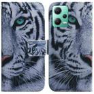 For Xiaomi Redmi Note 12 5G Coloured Drawing Flip Leather Phone Case(Tiger) - 1