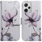 For Xiaomi Redmi Note 12 Pro+ Coloured Drawing Flip Leather Phone Case(Magnolia) - 1