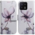 For Xiaomi 13 5G Coloured Drawing Flip Leather Phone Case(Magnolia) - 1