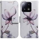 For Xiaomi 13 Pro 5G Coloured Drawing Flip Leather Phone Case(Magnolia) - 1