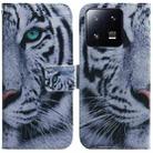For Xiaomi 13 Pro 5G Coloured Drawing Flip Leather Phone Case(Tiger) - 1