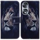 For Honor 70 Coloured Drawing Flip Leather Phone Case(Lion) - 1