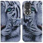 For Honor 80 Coloured Drawing Flip Leather Phone Case(Tiger) - 1