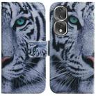 For Honor 80 Pro Coloured Drawing Flip Leather Phone Case(Tiger) - 1