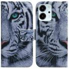 For Honor 80 SE Coloured Drawing Flip Leather Phone Case(Tiger) - 1