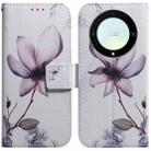 For Honor X9a Coloured Drawing Flip Leather Phone Case(Magnolia) - 1