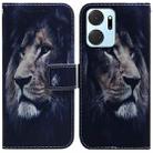 For Honor X7A Coloured Drawing Flip Leather Phone Case(Lion) - 1