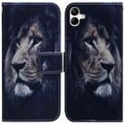 For Samsung Galaxy A04e / F04 / M04 Coloured Drawing Flip Leather Phone Case(Lion) - 1