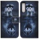 For Sony Xperia 10 IV 2023 Coloured Drawing Flip Leather Phone Case(Wolf and Dog) - 1
