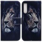 For Sony Xperia 10 IV 2023 Coloured Drawing Flip Leather Phone Case(Lion) - 1