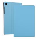 For Galaxy Tab S6 Lite P610 Voltage Elastic Texture Horizontal Flip Leather Case with Holder(Sky Blue) - 1