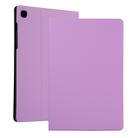 For Galaxy Tab S6 Lite P610 Voltage Elastic Texture Horizontal Flip Leather Case with Holder(Purple) - 1