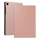 For Galaxy Tab S6 Lite P610 Voltage Elastic Texture Horizontal Flip Leather Case with Holder(Rose Gold) - 1