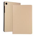 For Galaxy Tab S6 Lite P610 Voltage Elastic Texture Horizontal Flip Leather Case with Holder(Gold) - 1