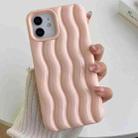 For iPhone 12 Pro Max Varnishing 3D Water Wave Texture Phone Case(Pink) - 1