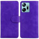 For Infinix Zero 20 / X6821 Skin Feel Pure Color Flip Leather Phone Case(Purple) - 1