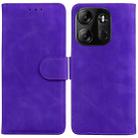 For Tecno Spark Go 2023 / Pop 7 Pro Skin Feel Pure Color Flip Leather Phone Case(Purple) - 1