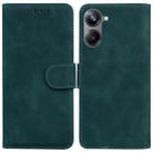 For Realme 10 Pro 5G Skin Feel Pure Color Flip Leather Phone Case(Green) - 1