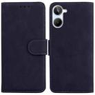For Realme 10 4G Skin Feel Pure Color Flip Leather Phone Case(Black) - 1