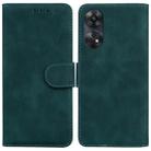 For OPPO Reno8 T 4G Skin Feel Pure Color Flip Leather Phone Case(Green) - 1