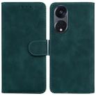 For OPPO Reno8 T 5G / A1 Pro 5G Skin Feel Pure Color Flip Leather Phone Case(Green) - 1