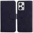 For Xiaomi Redmi Note 12 Pro+ Skin Feel Pure Color Flip Leather Phone Case(Black) - 1